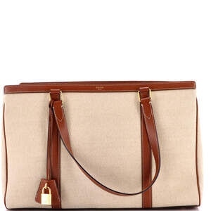 Celine Cabas 16 Bag Canvas With Leather #220493C19B